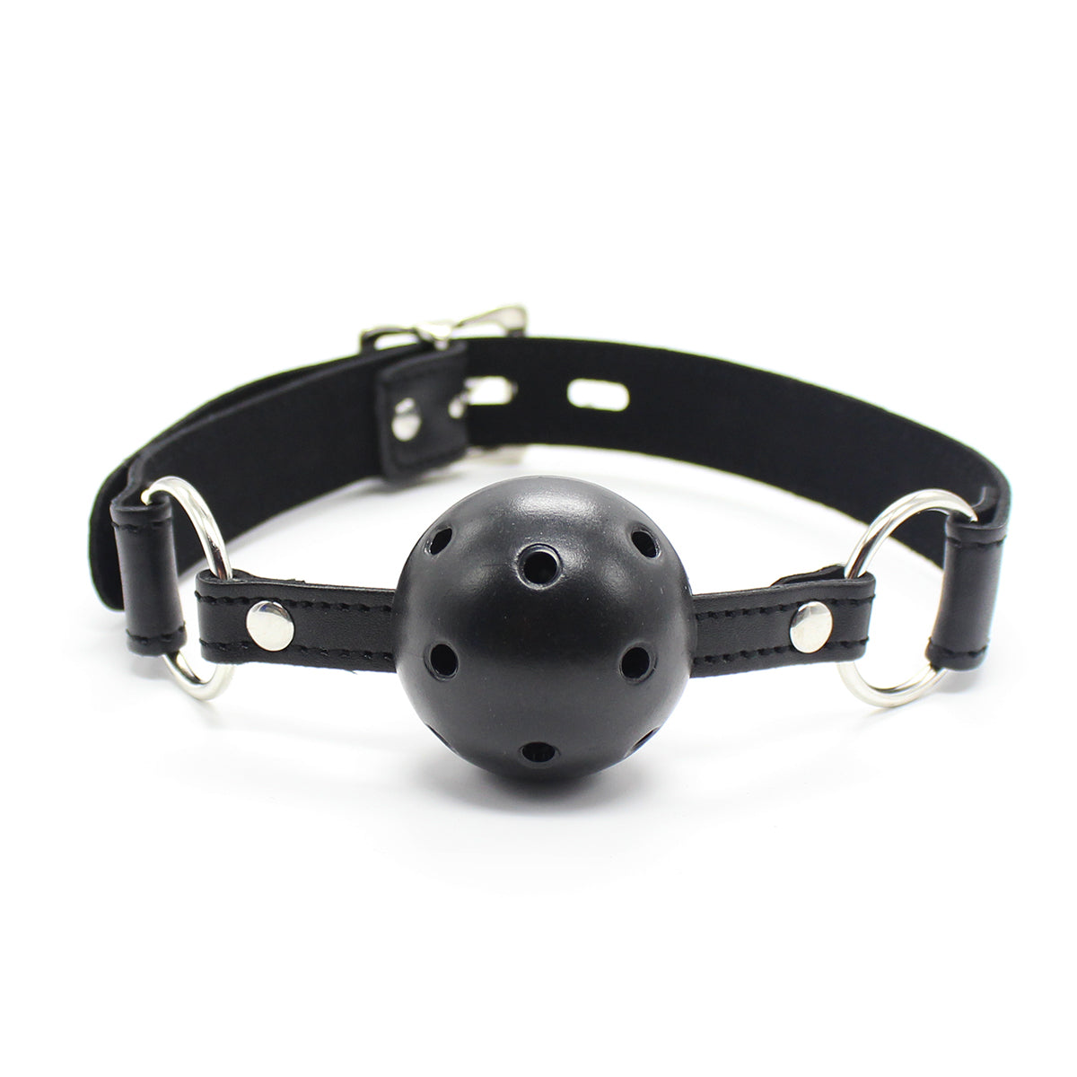 Zwarte Ademende BDSM Ball Gag Voor Bondage