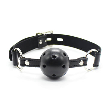 Zwarte Ademende BDSM Ball Gag Voor Bondage