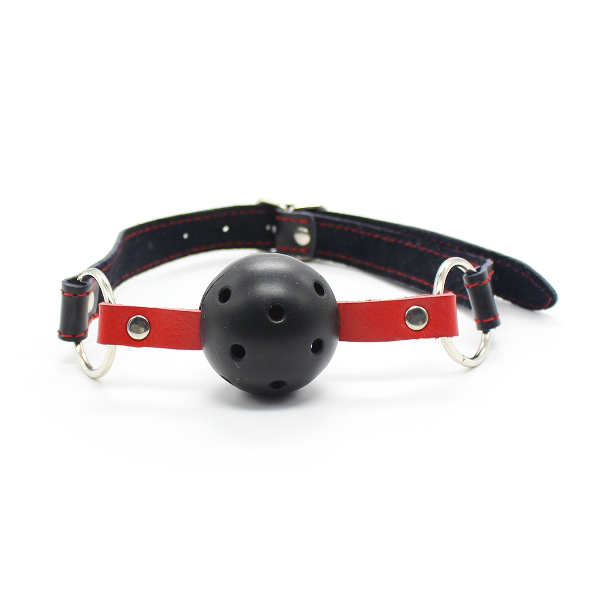 Zwarte Ademende BDSM Ball Gag Voor Bondage