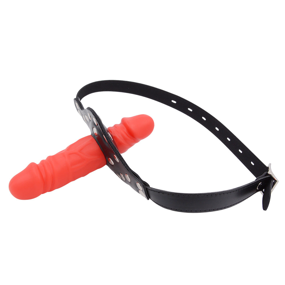 17.8cm BDSM Gag Met Bondage Dildo Design