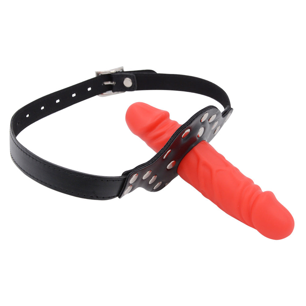 17.8cm BDSM Gag Met Bondage Dildo Design