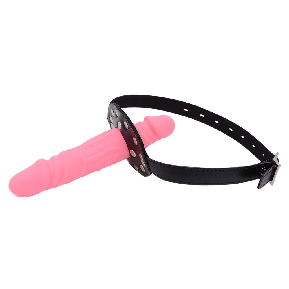 BDSM Dildogag Met Halsband En Dubbele Kop