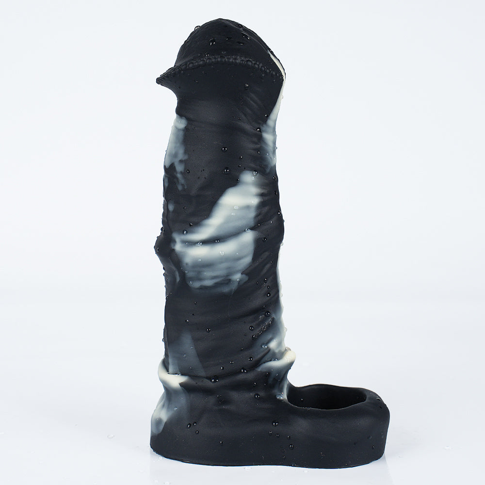 Zebra Penis Sleeve 18cm Met Zachte Siliconen