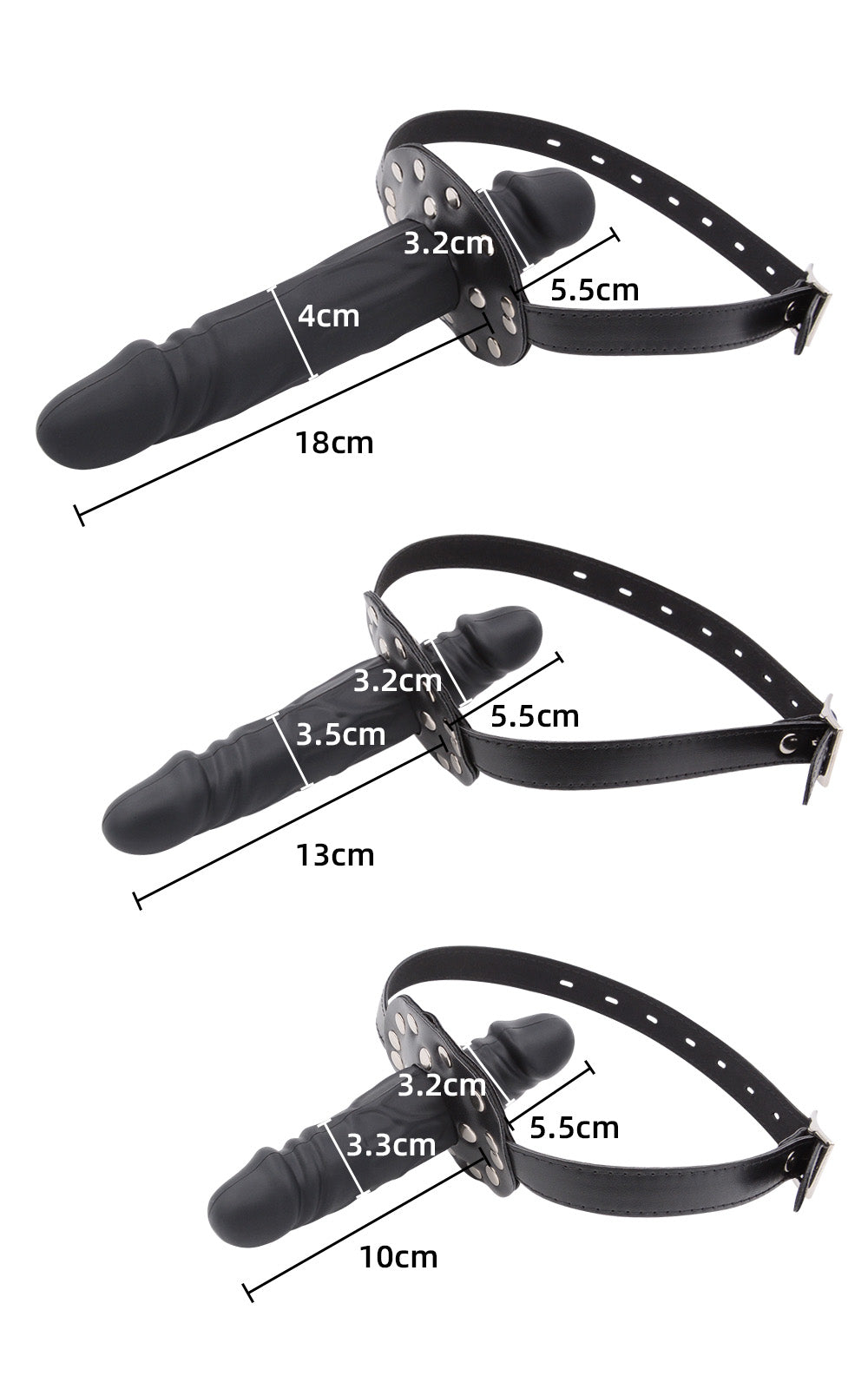 BDSM Dildogag Met Halsband En Dubbele Kop
