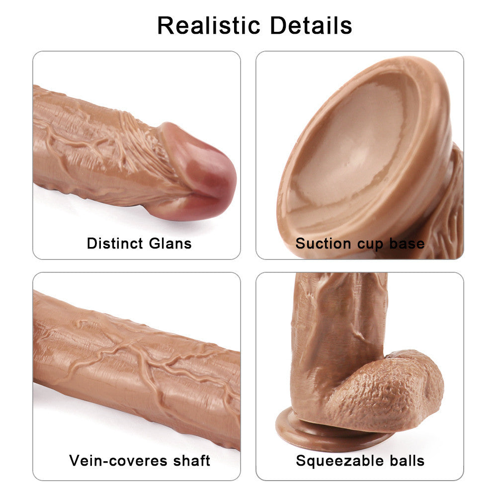 30.5 cm Grote Bruine Realistische Dildo