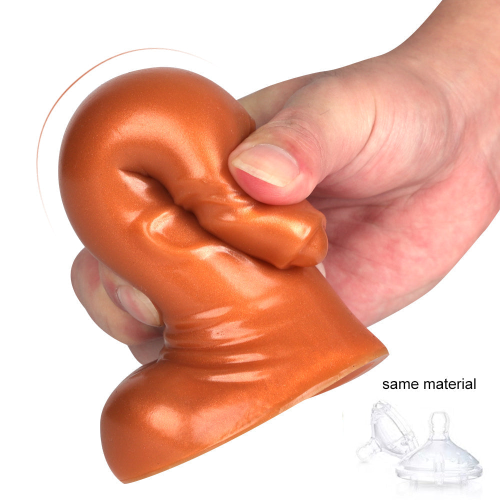 14cm Small Bruin Voorhuid Dikke Dildo