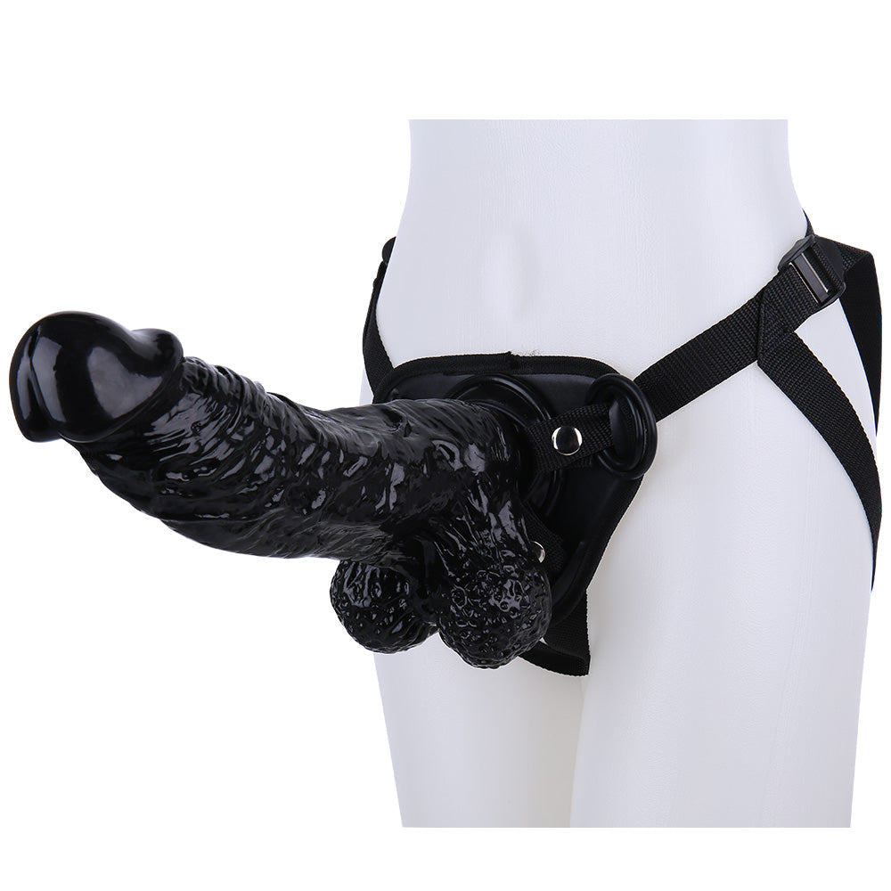 Grote Realistische Strap On Zwarte Dildo 30cm