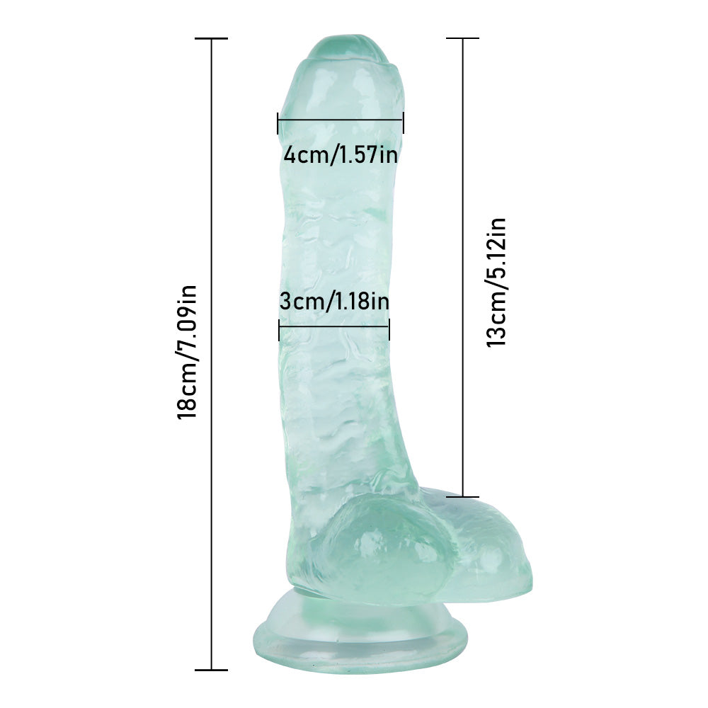 Jelly Dildo 18 cm Met Zuignap Basis