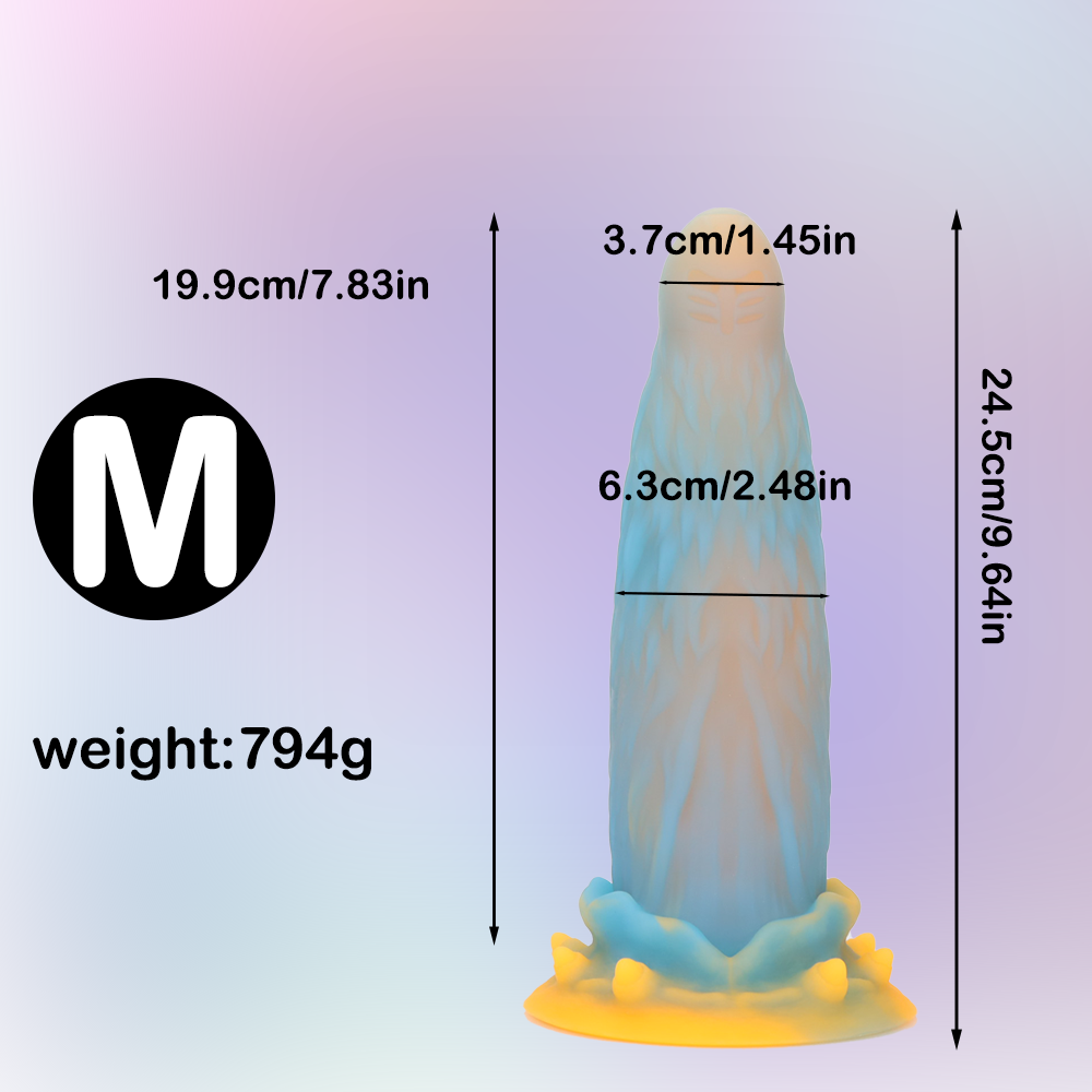 28 cm Lichtgevende Fantasy Buttplug met Zuignap