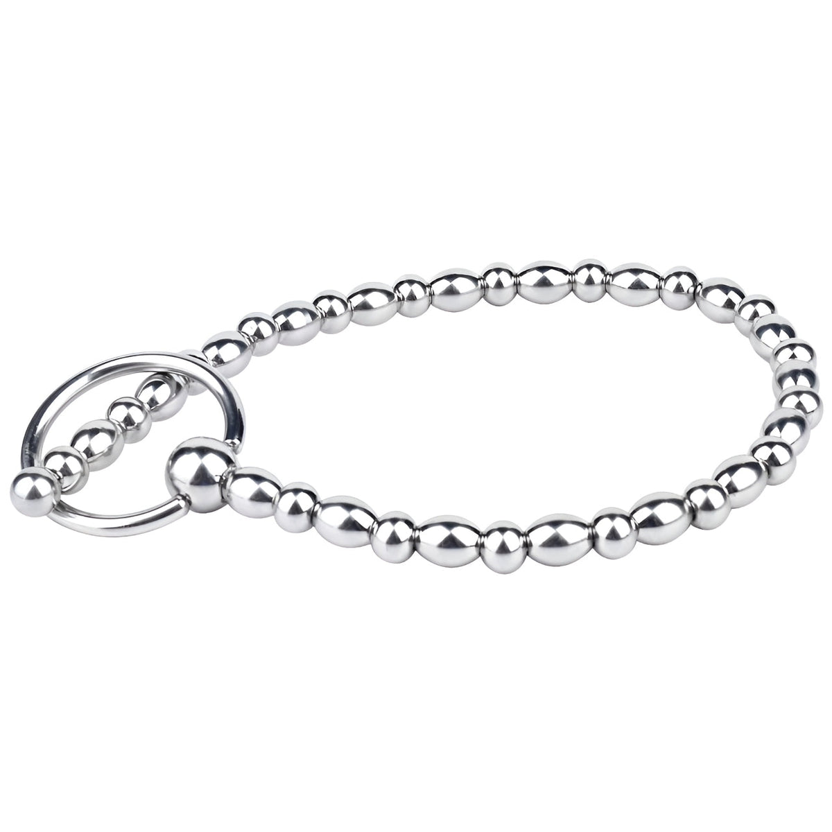 Metalen Penis Plug Kralenketting Met Trekring