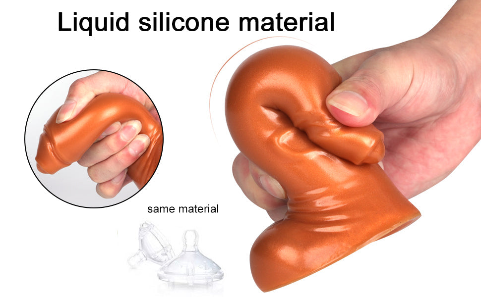 14cm Small Bruin Voorhuid Dikke Dildo