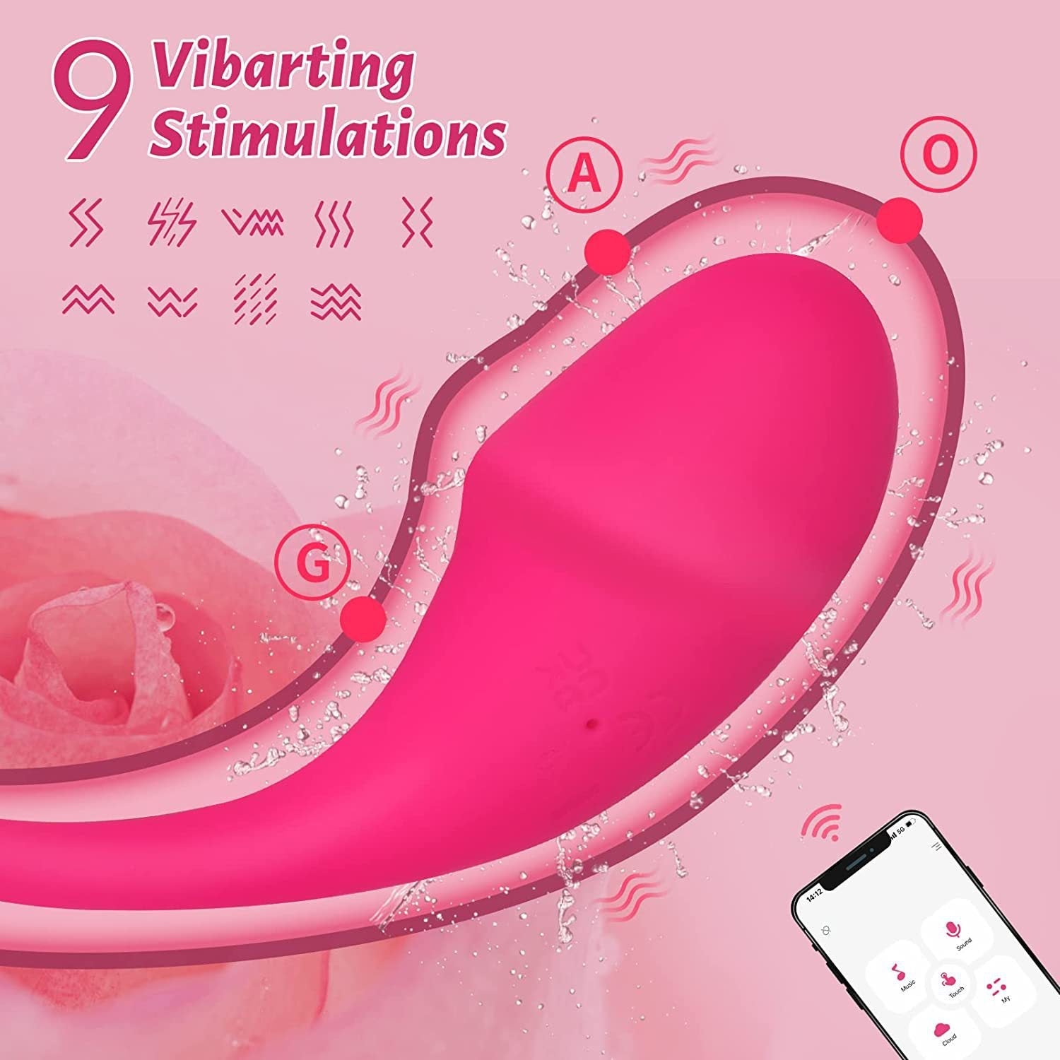 Pink APP Control Egg Vibrating Panties