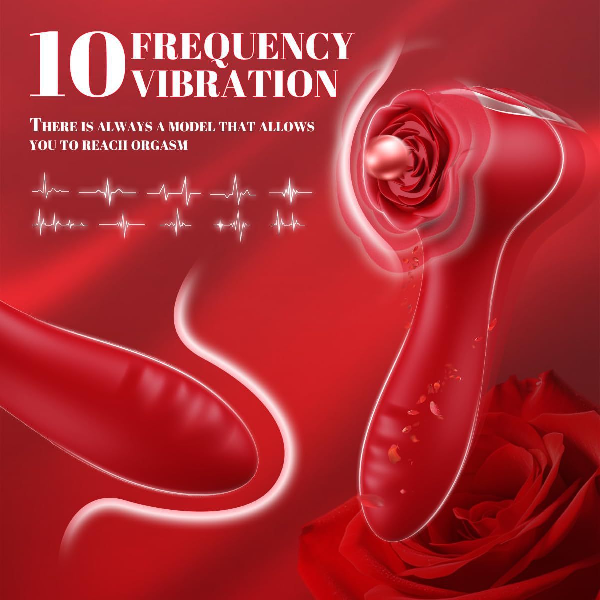 Rode Roos Clitoris Wand Vibrator voor Vrouwen
