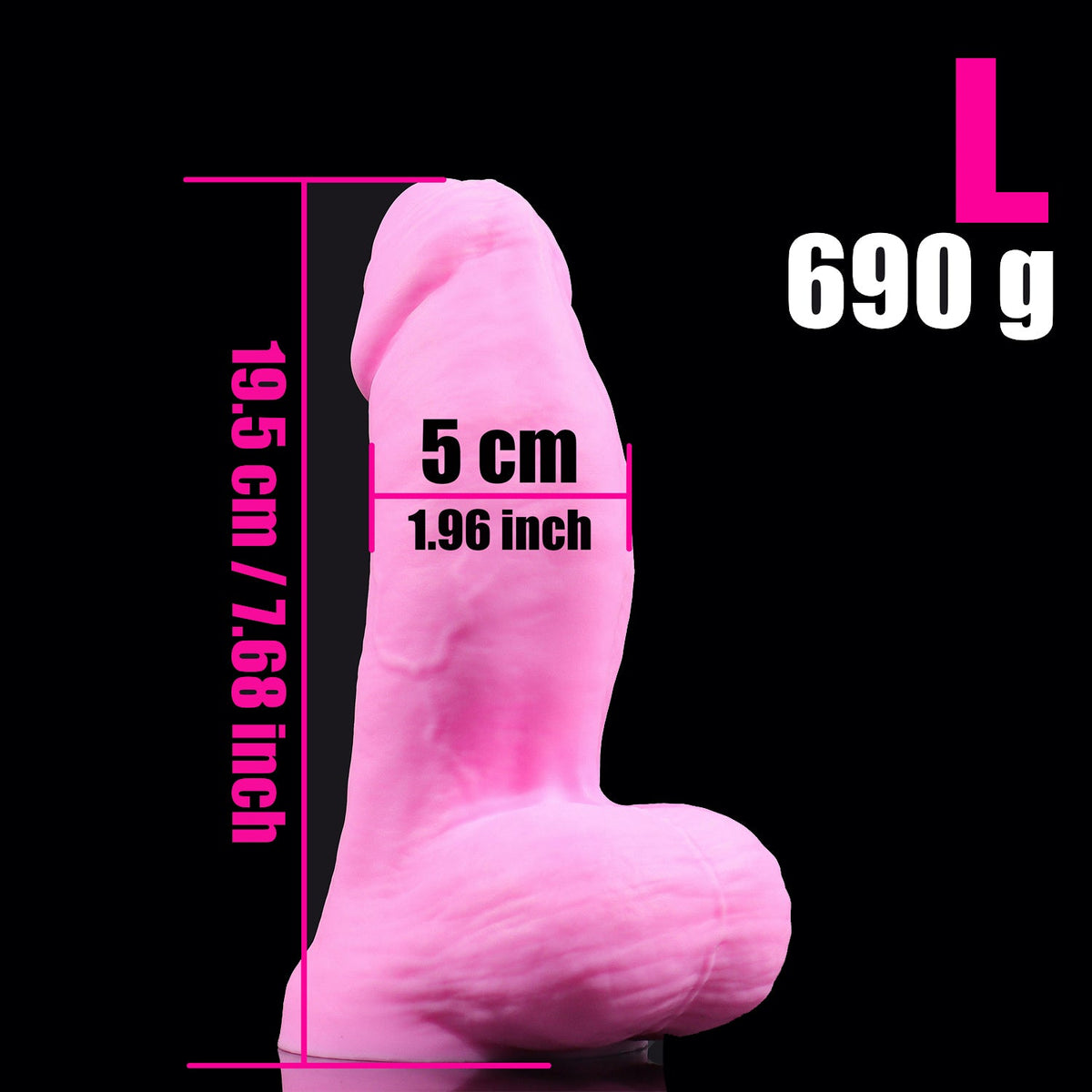 Roze Grote Realistische Voorhuid Dikke Dildo