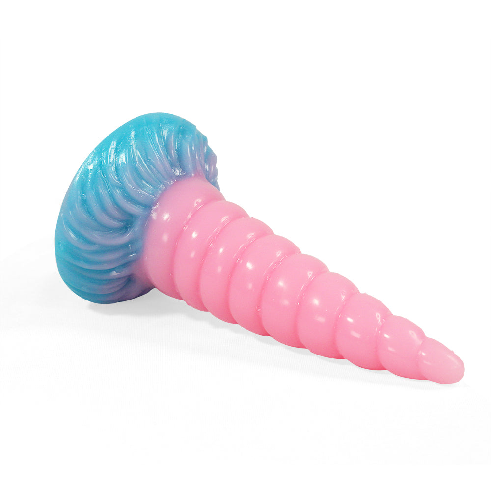 21cm Lichtgevende Eenhoorn Toelopend Anaal Dildo