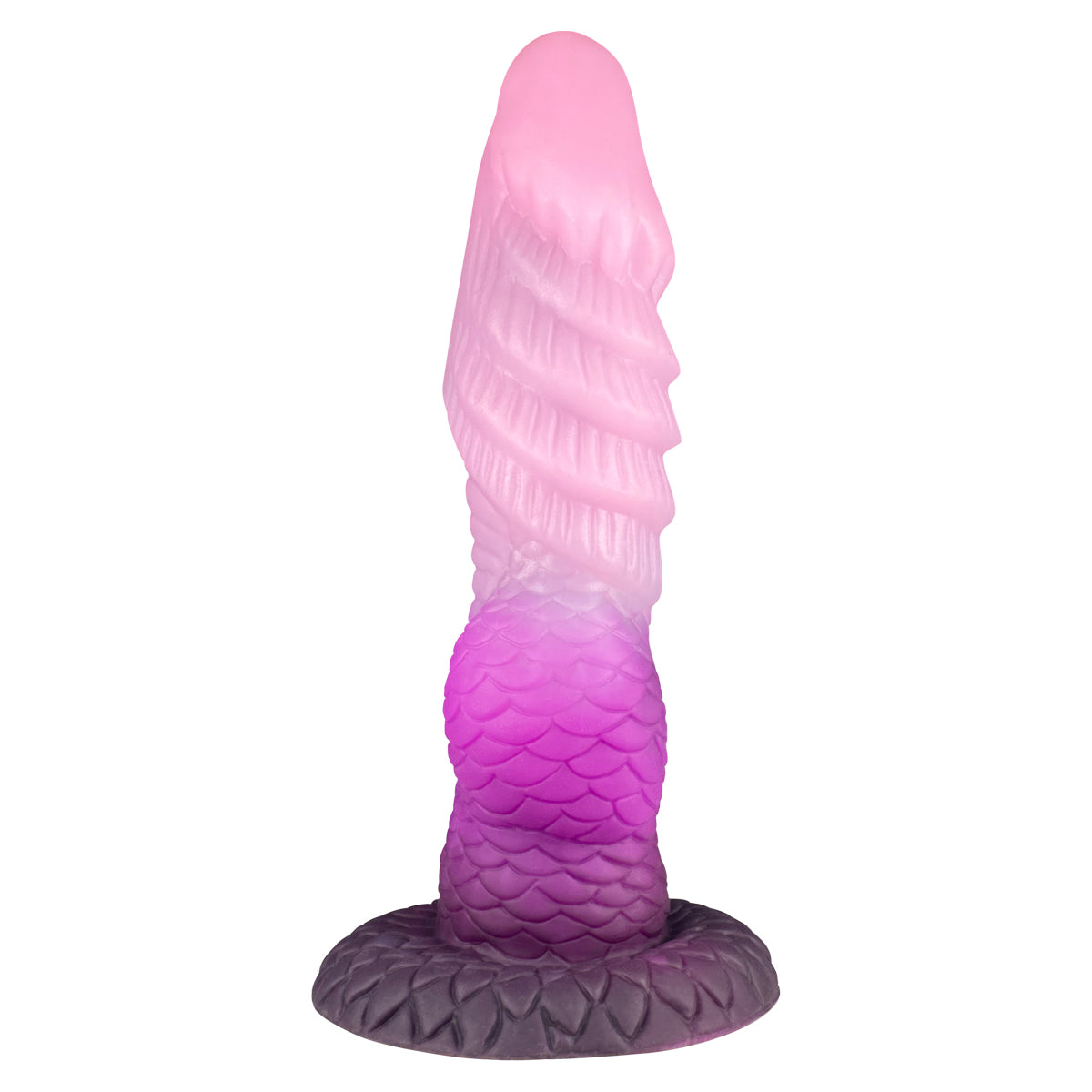Roze Mermaid Scale Inflatable Dildo Met Zuignap