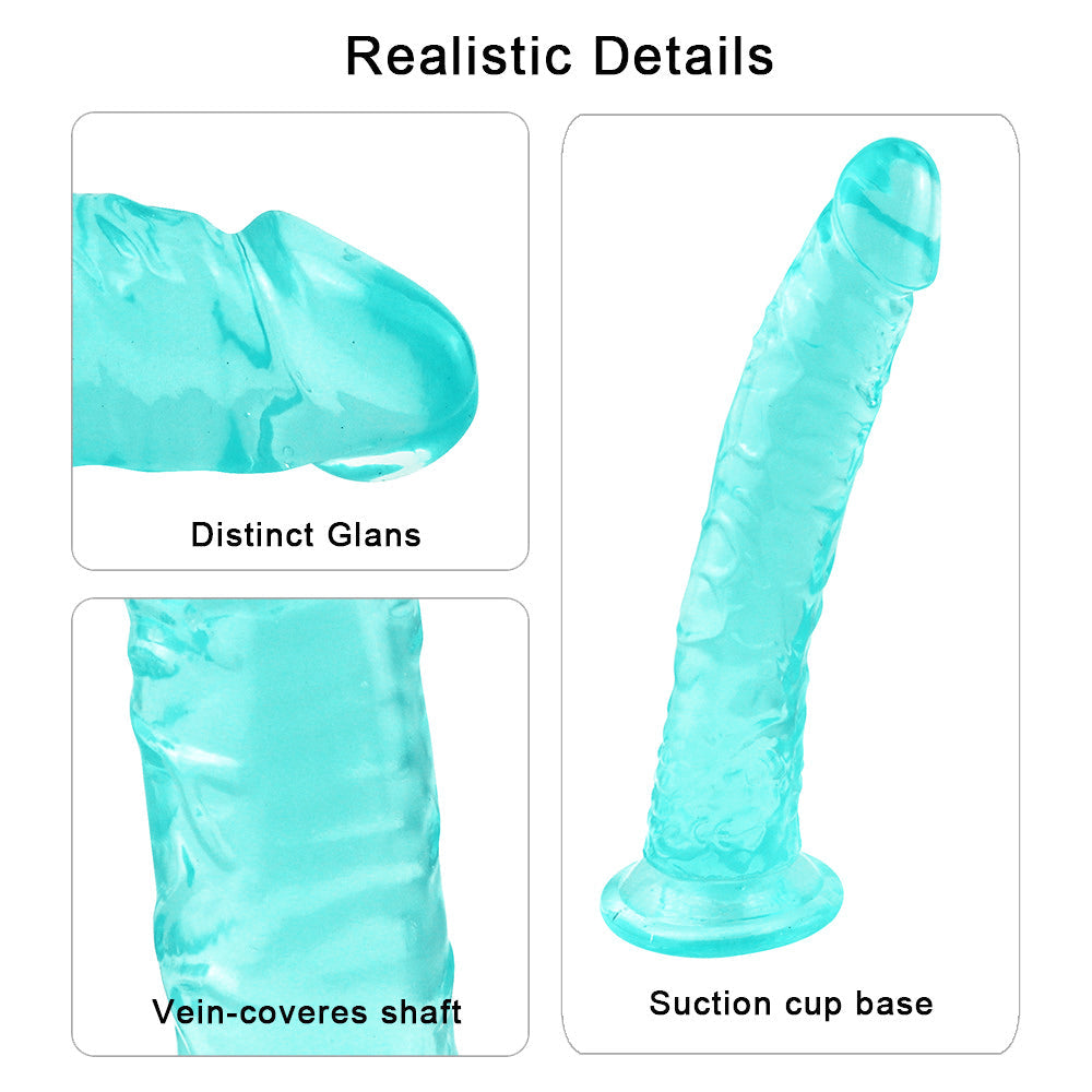 Groene Dildo Met Zuignap 21 cm Gebogen