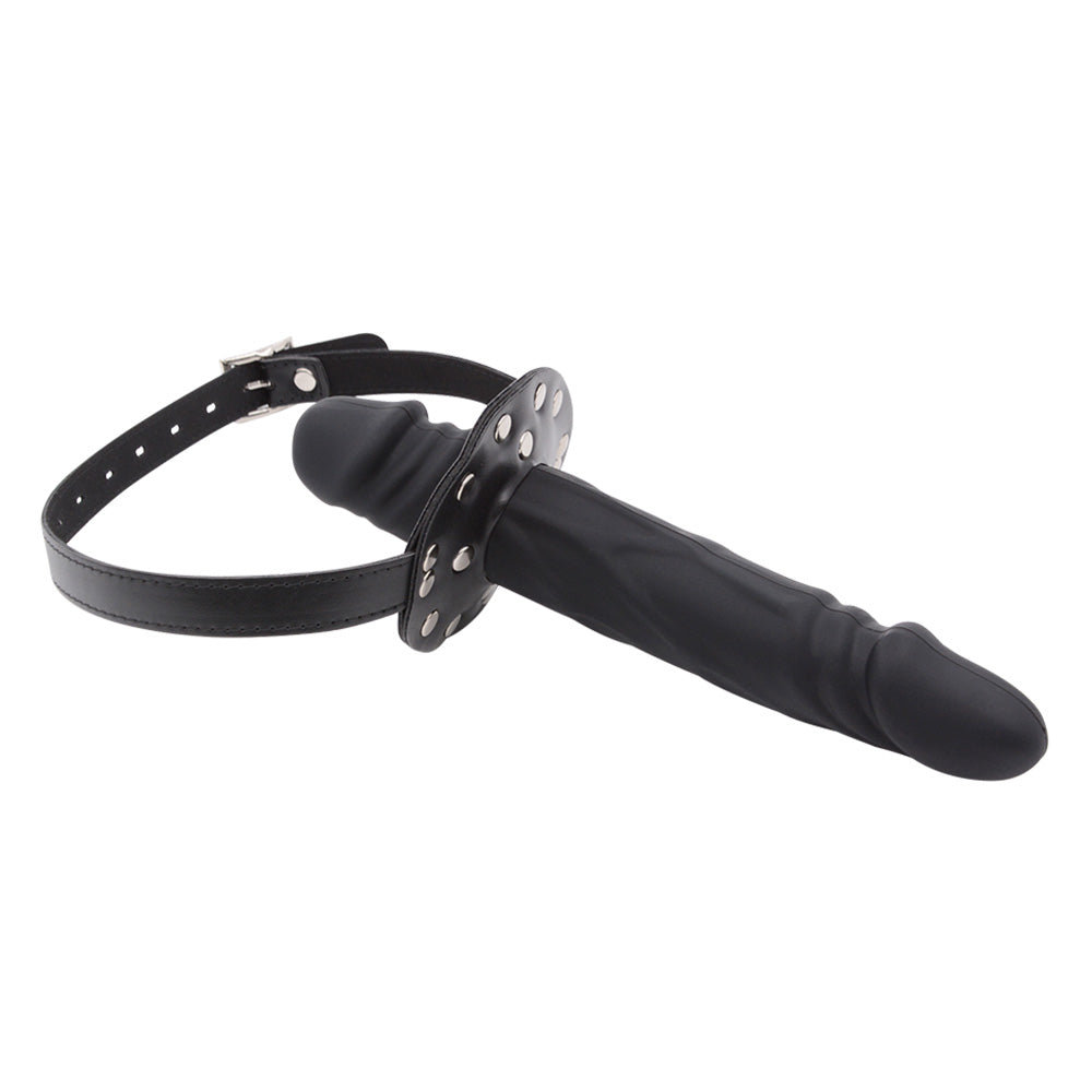 BDSM Dildogag Met Halsband En Dubbele Kop