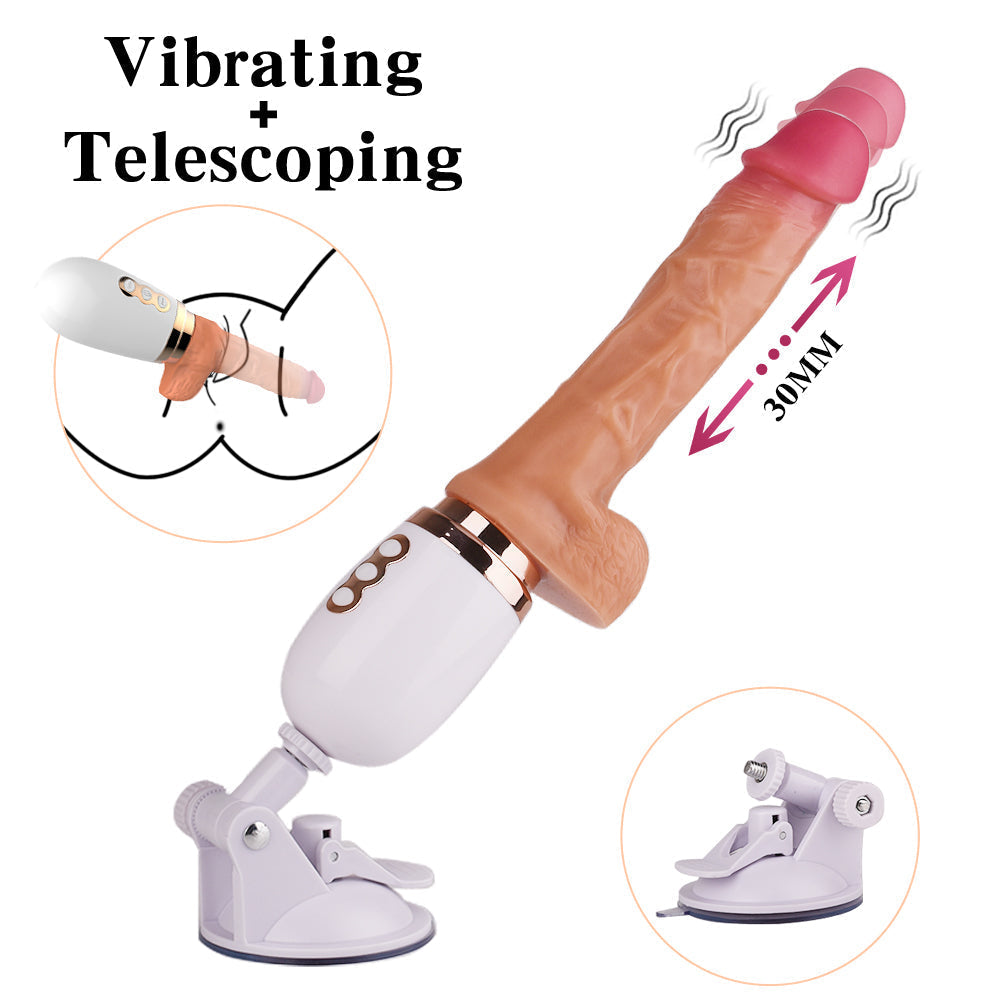 Kleine Seksmachine met 12 cm Dildo Opzetstuk