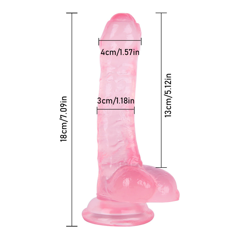 Jelly Dildo 18 cm Met Zuignap Basis