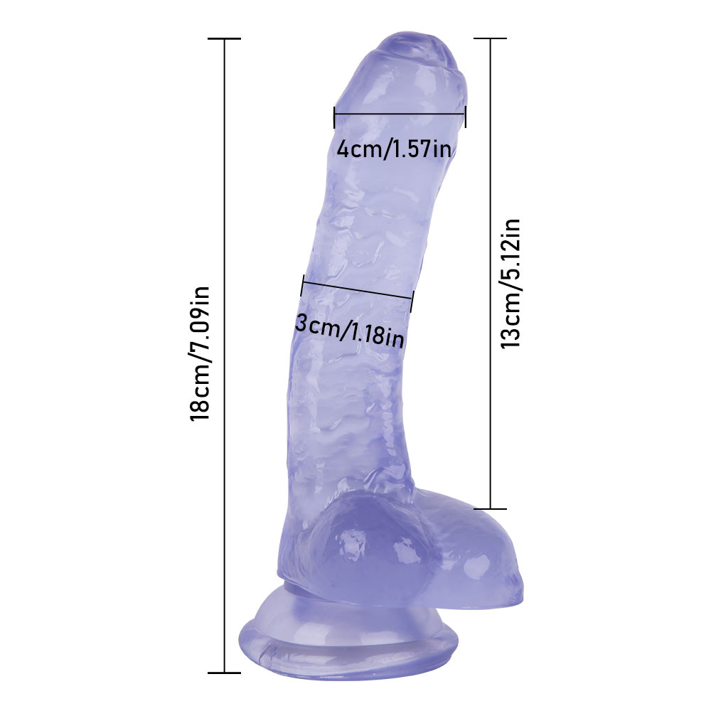 Jelly Dildo 18 cm Met Zuignap Basis