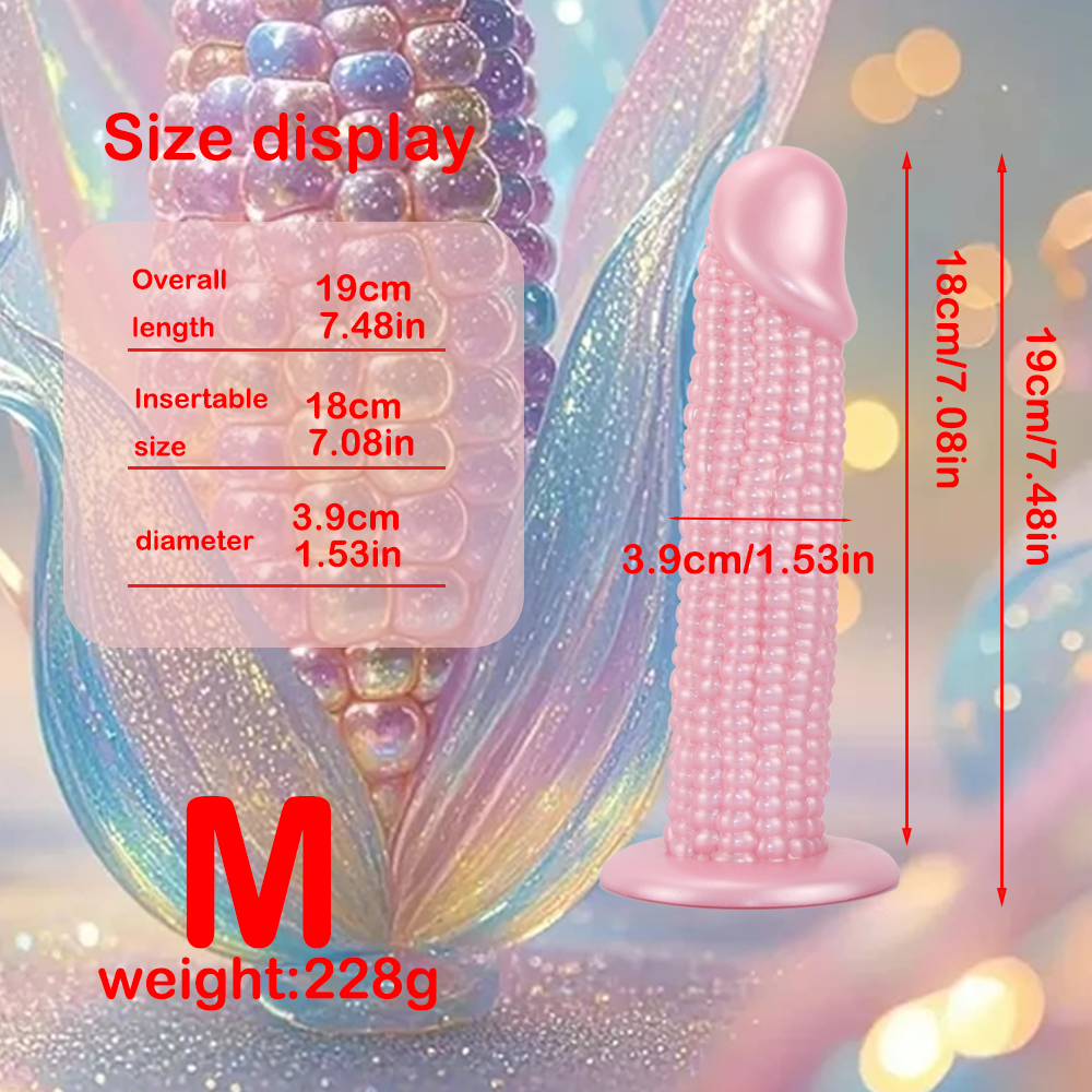 Zachte Siliconen Maïskolf Anaal Dildo met Noppen