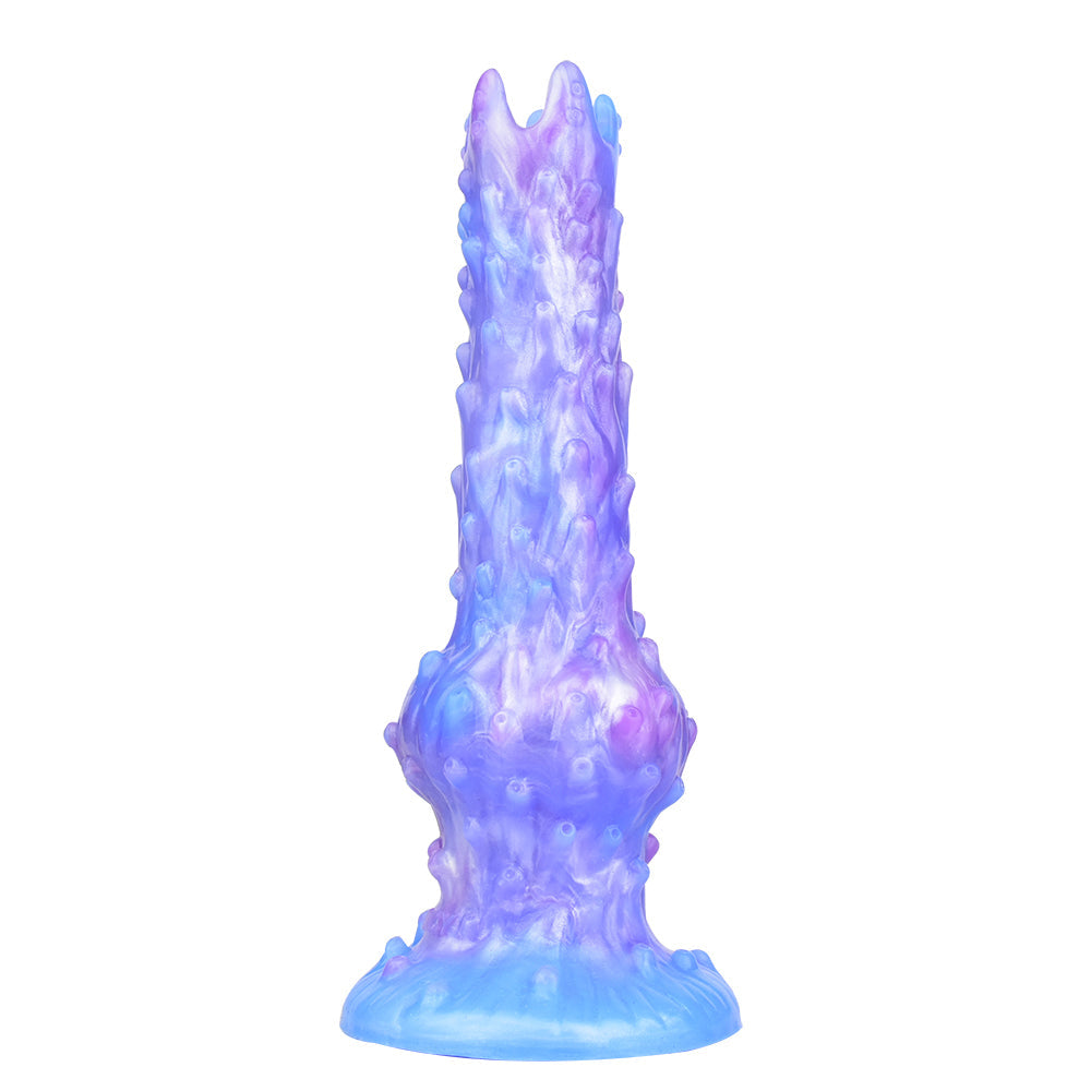 Blauwe Alien Ovipositor Dildo met Stekelige Knot