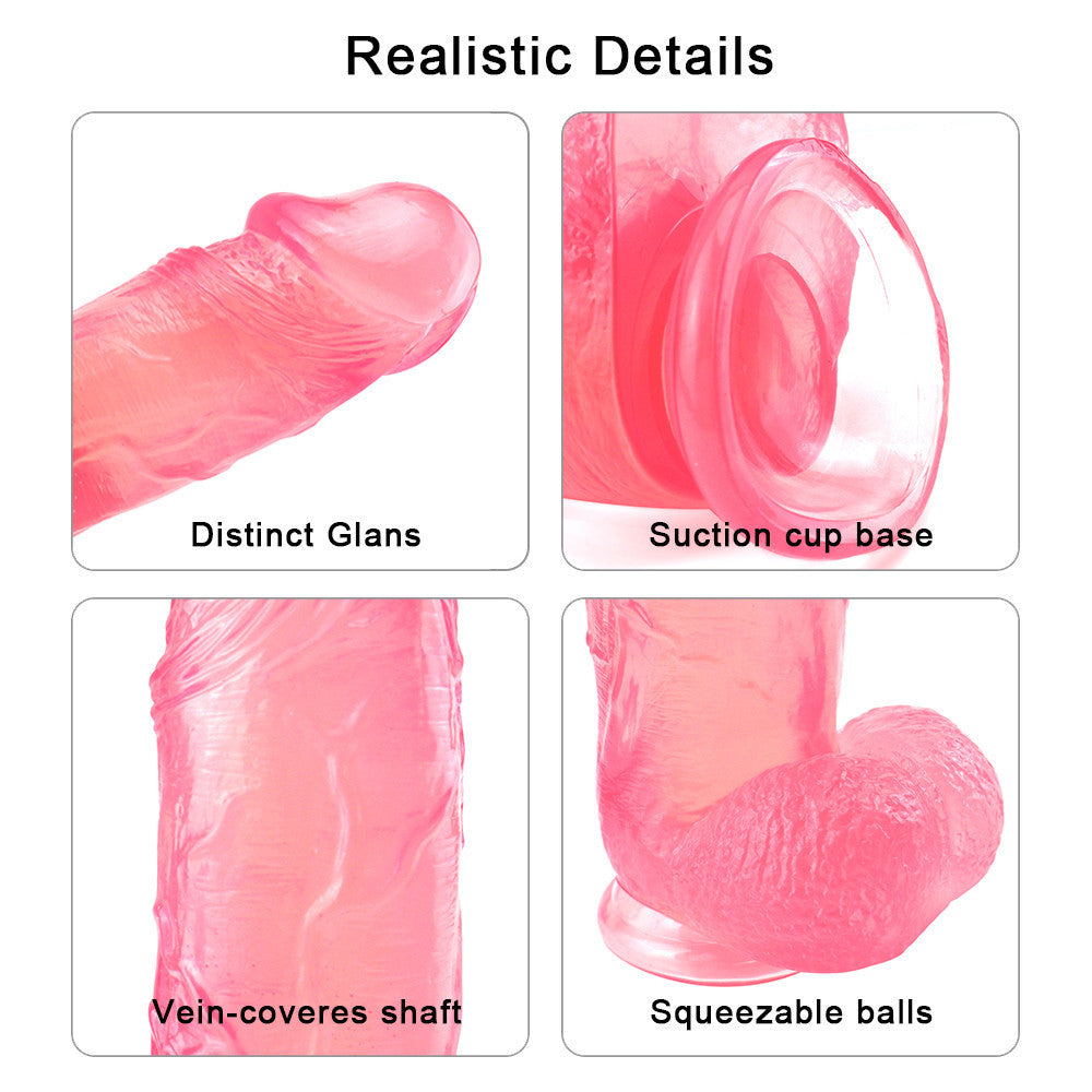 Roze XXL Silicone Jelly Dildo 31cm