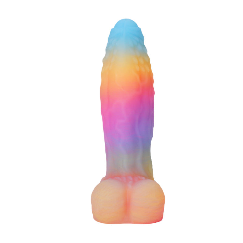 Regenboog Dildo Glow In The Dark Big Fantasy Cock