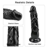 Charger l&#39;image dans la galerie, 8 Inch super rechte zwarte dildo