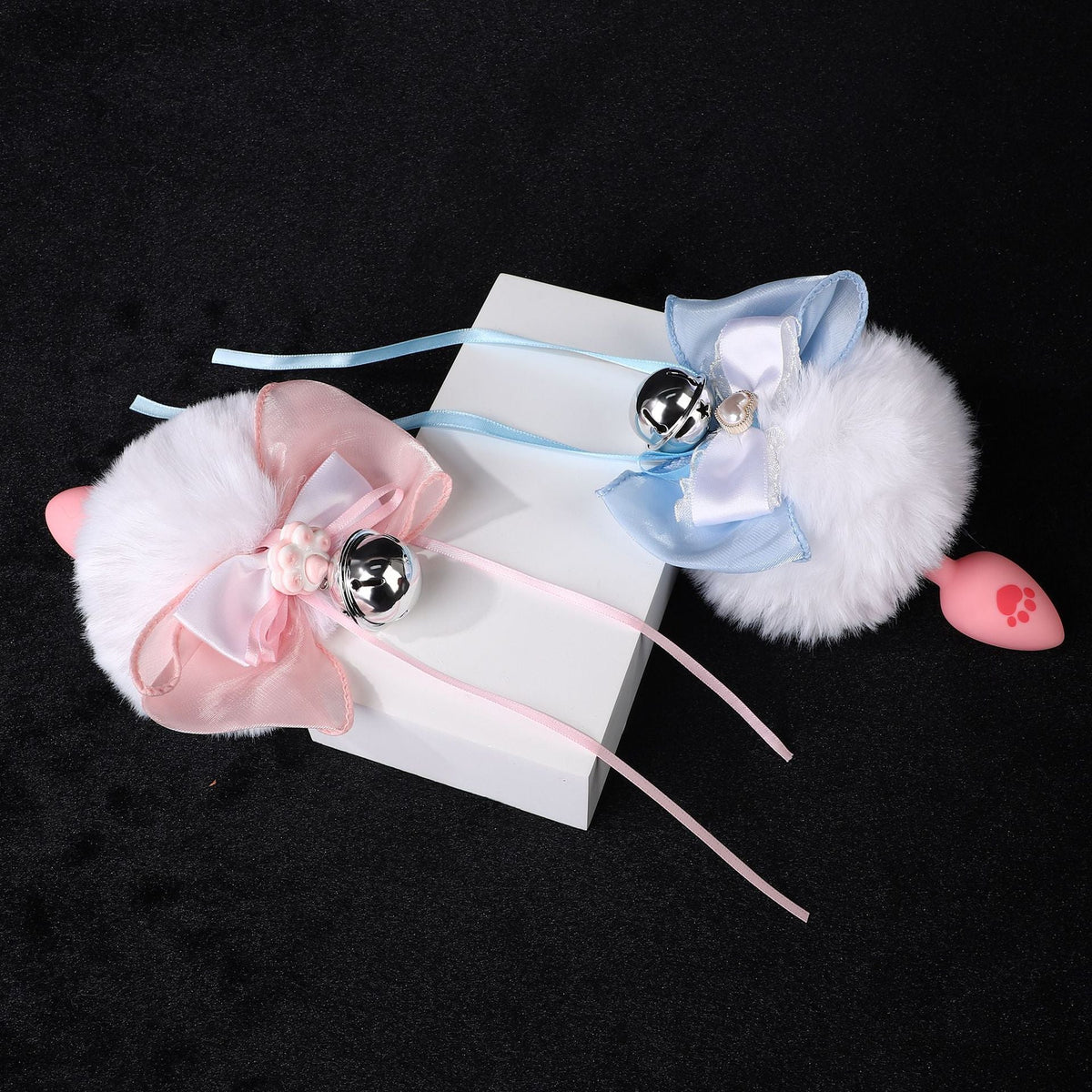 Schattige Siliconen Bunny Buttplug Strik Decoratieve Bel