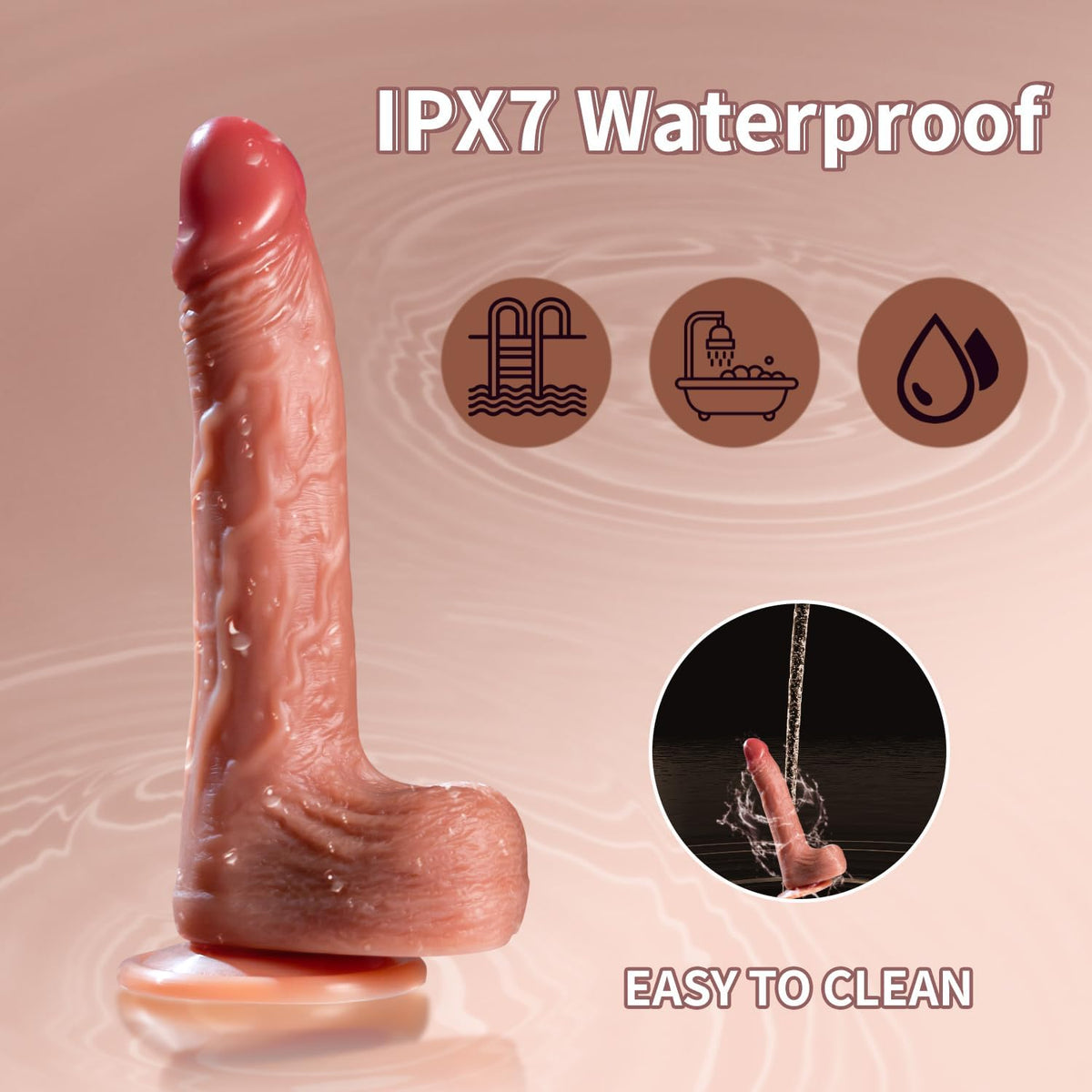 Realistische Stotende Dildo Met Verwarming En Remote