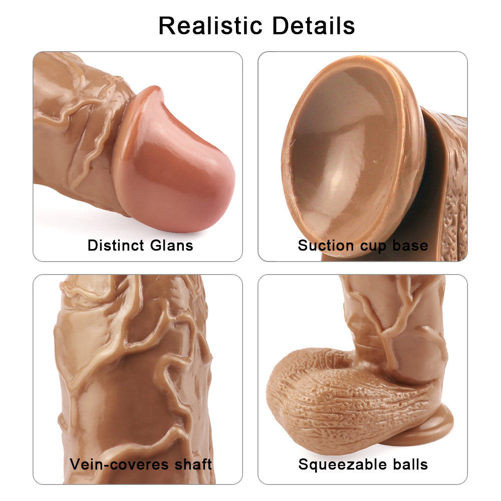 7.6cm Bruine Extra Dikke Grote Dildo