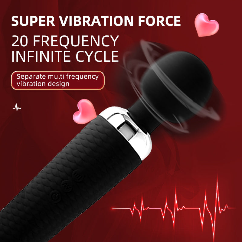 Silicone Wand Vibrator 27cm Met Rotatie