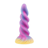 画像をギャラリー ビューアにロード Spiraalkleurige siliconen anale dildo