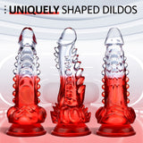 Charger l&#39;image dans la galerie, Clear Dragon Dildo Scaly Texture