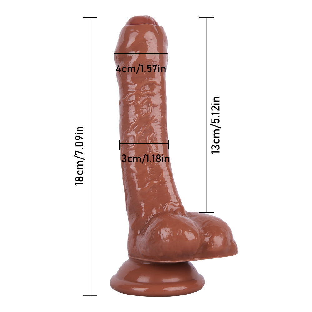 Jelly Dildo 18 cm Met Zuignap Basis