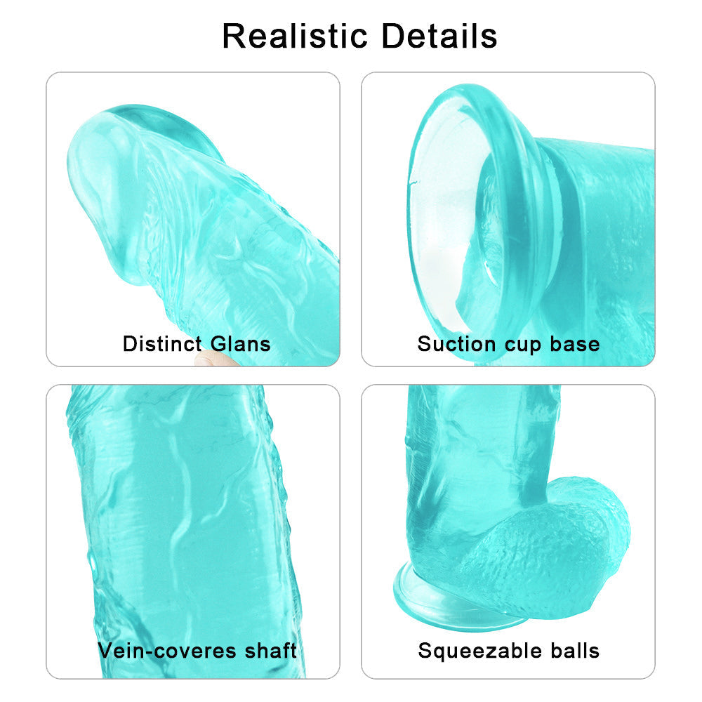 Groene Grote Dildo Met Transparante Jelly Uitstraling