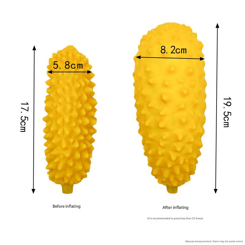 19.5cm Gele Doerian Inflatable Buttplug Met Handpomp