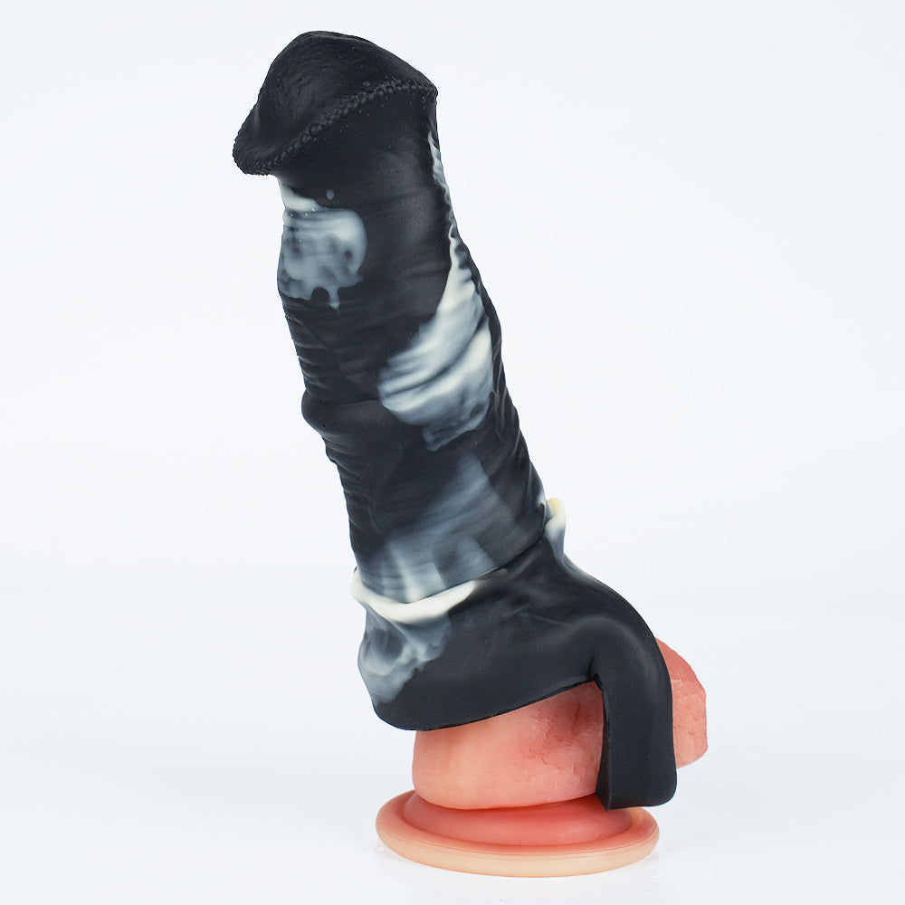 Zebra Penis Sleeve 18cm Met Zachte Siliconen