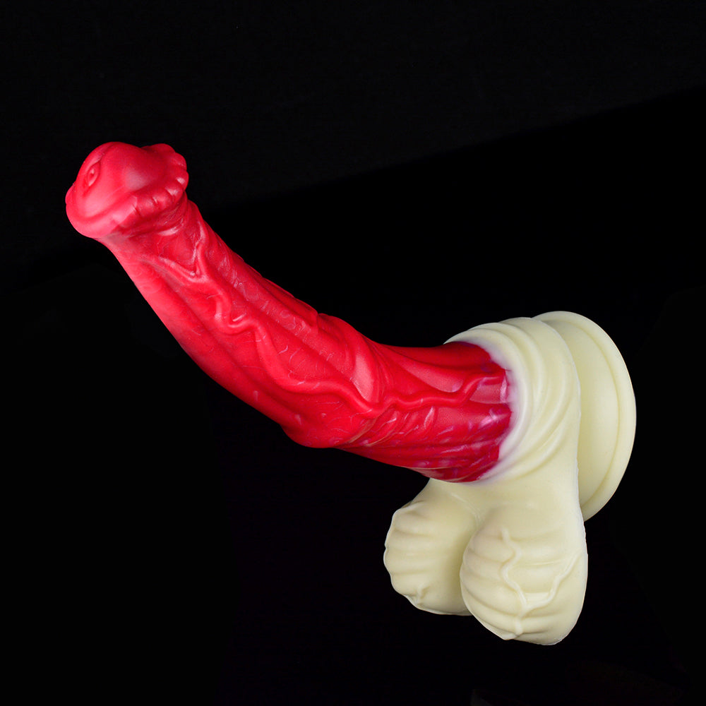 9 Inch Red Texture Fantasy Horse Dildo