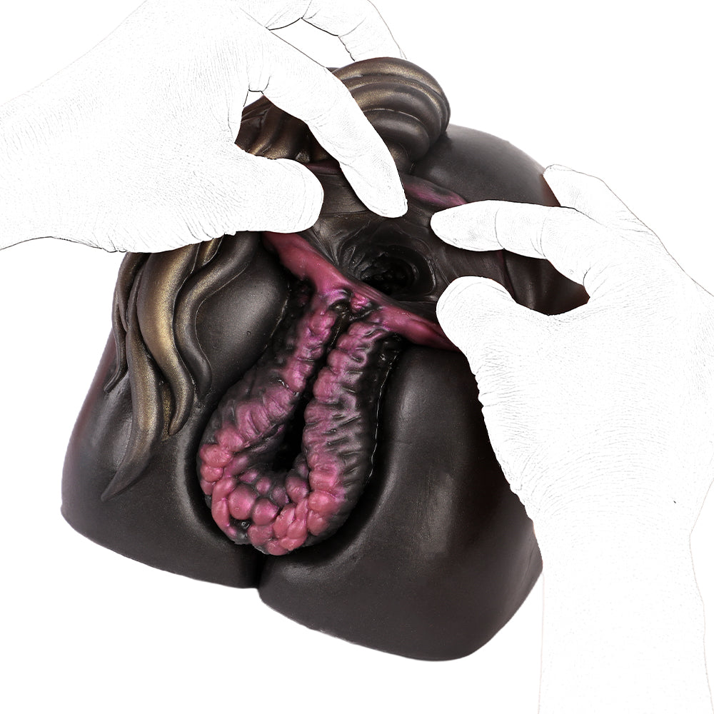 Zwarte Paarden Pocket Pussy Met Dubbele Ingang