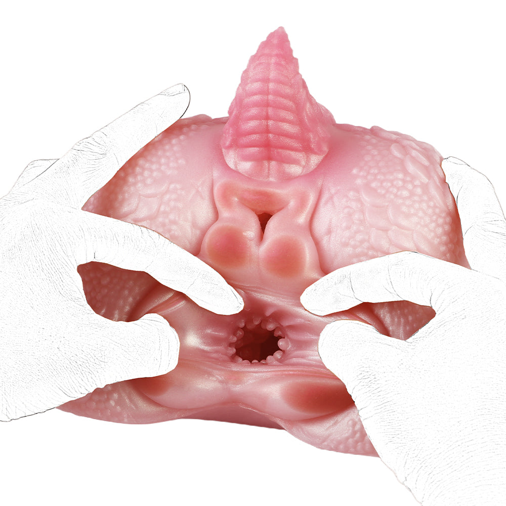 Roze Fantasiebeest Pocket Pussy Met Dubbele Ingang