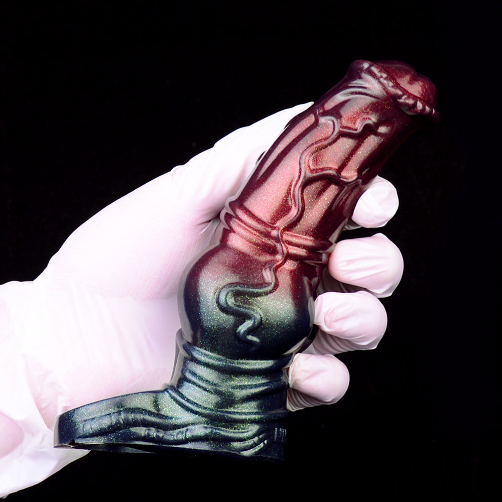 Siliconen Penis Sleeve Paarden Design Met Knoop