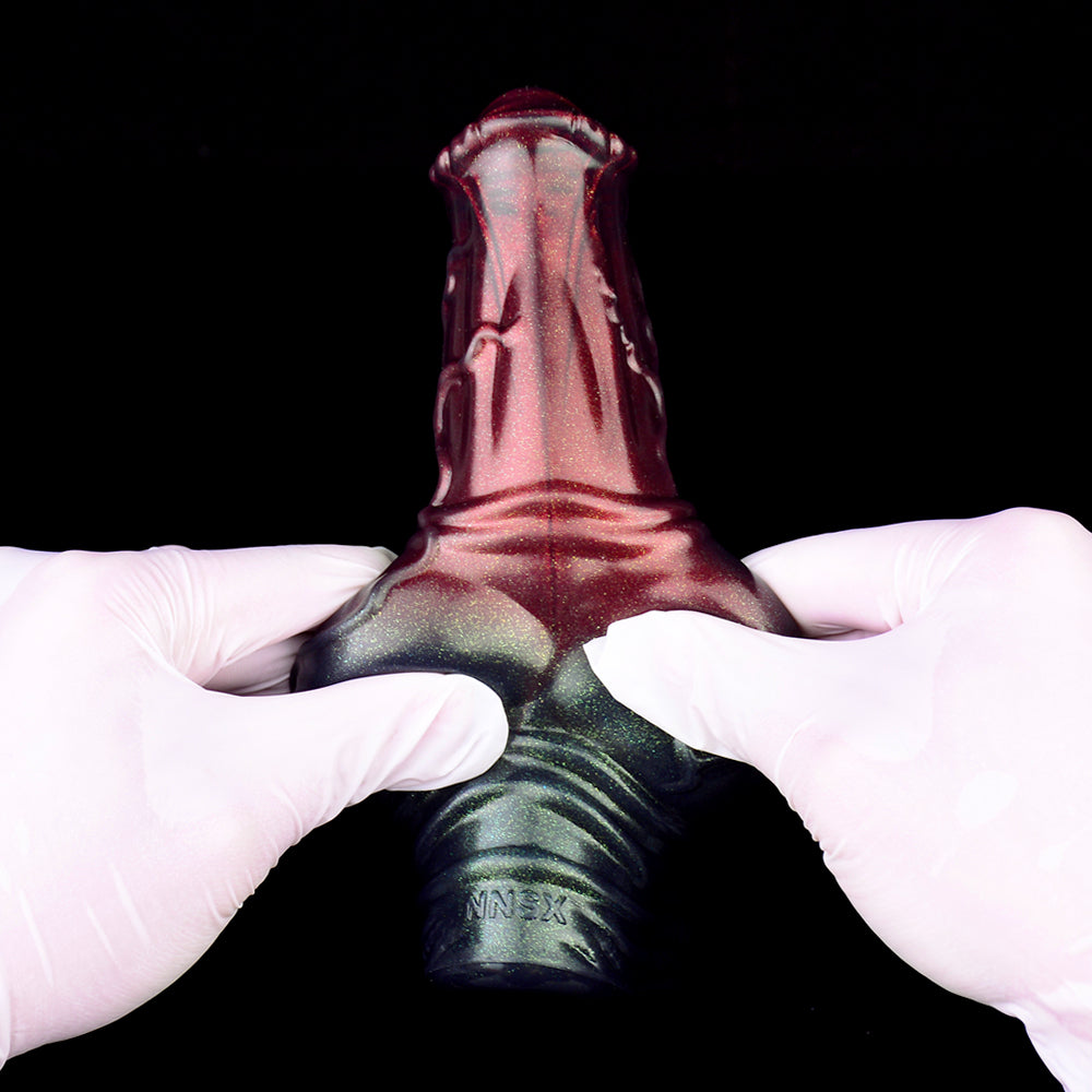 Siliconen Penis Sleeve Paarden Design Met Knoop