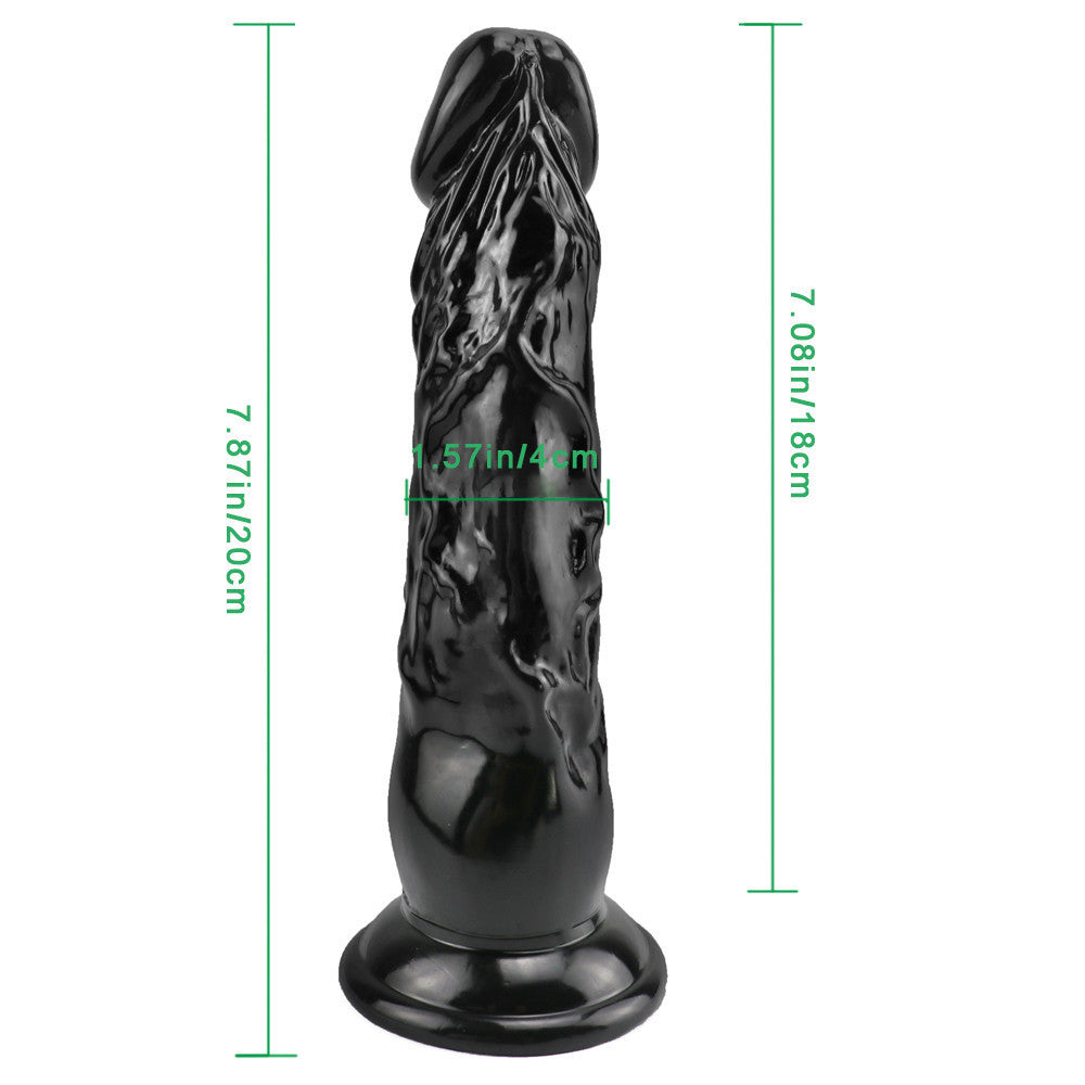 Zwarte Realistische Dildo Met Zuignap 20cm