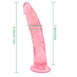 Load image into Gallery viewer, 8 Inch small straight pink dildo