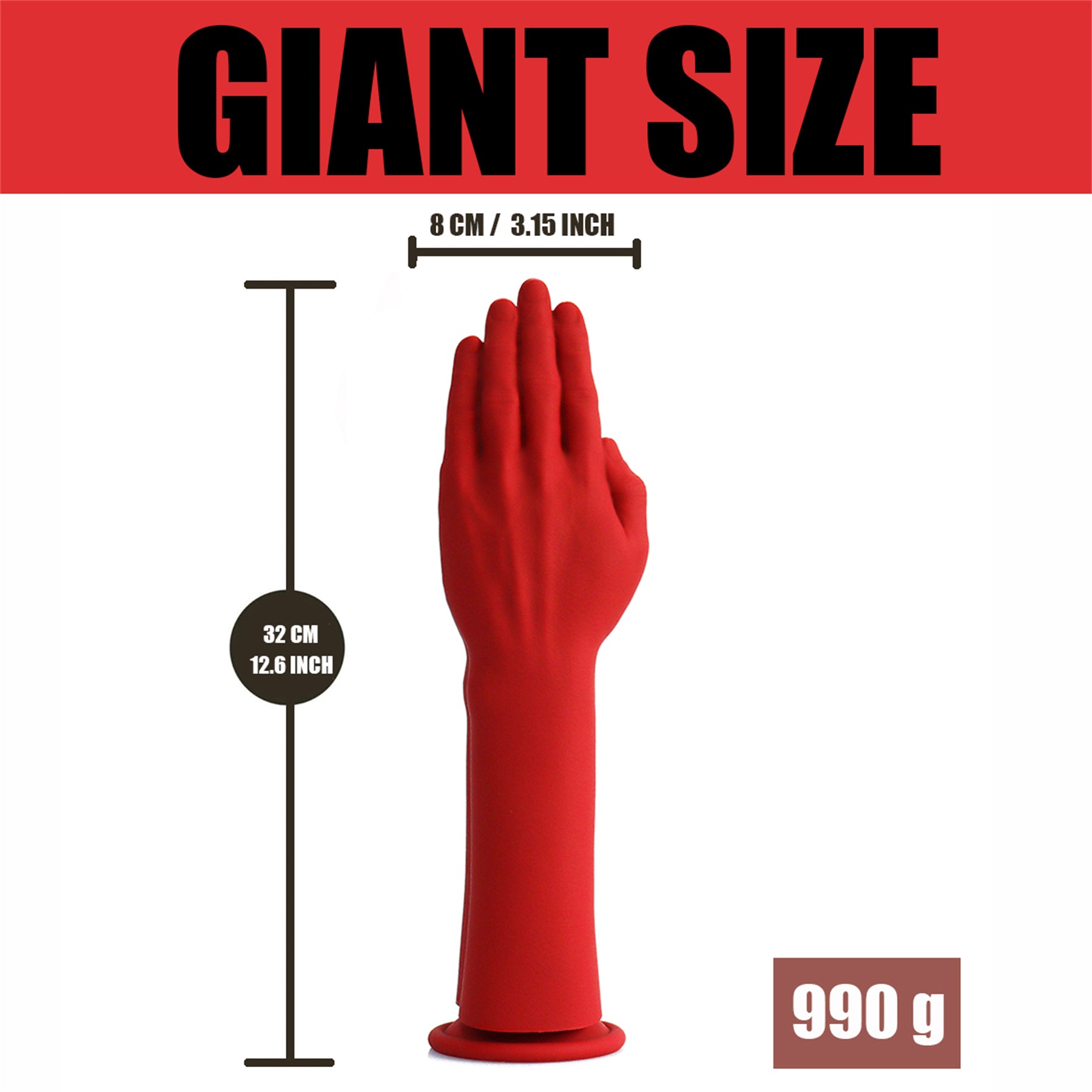 Fisting Dildo Met Dubbele Handen Design 30 cm