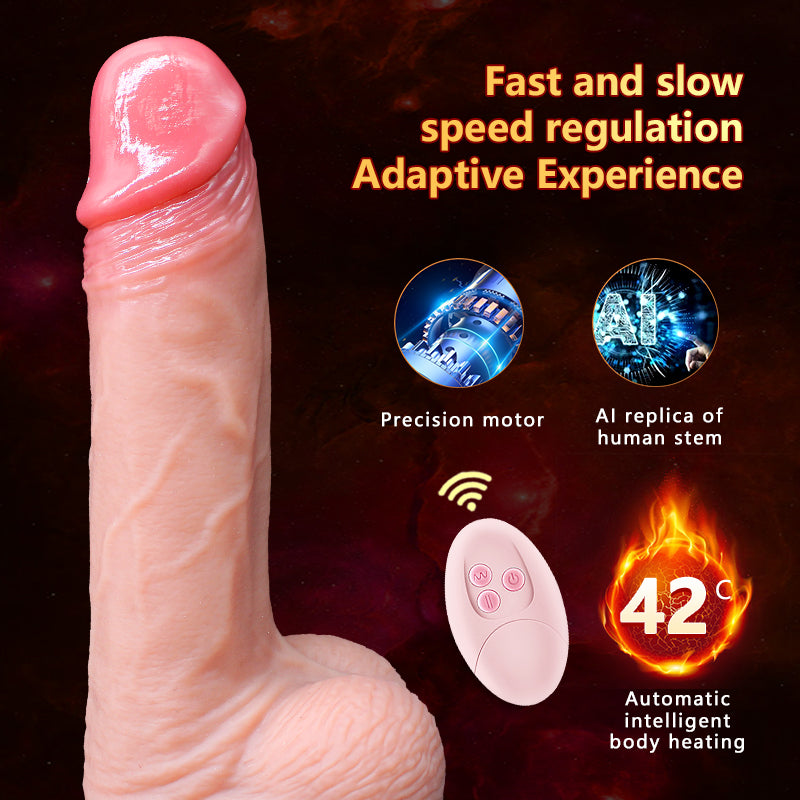 20.5cm Realistische Verwarmde Siliconen Thrustingdildo