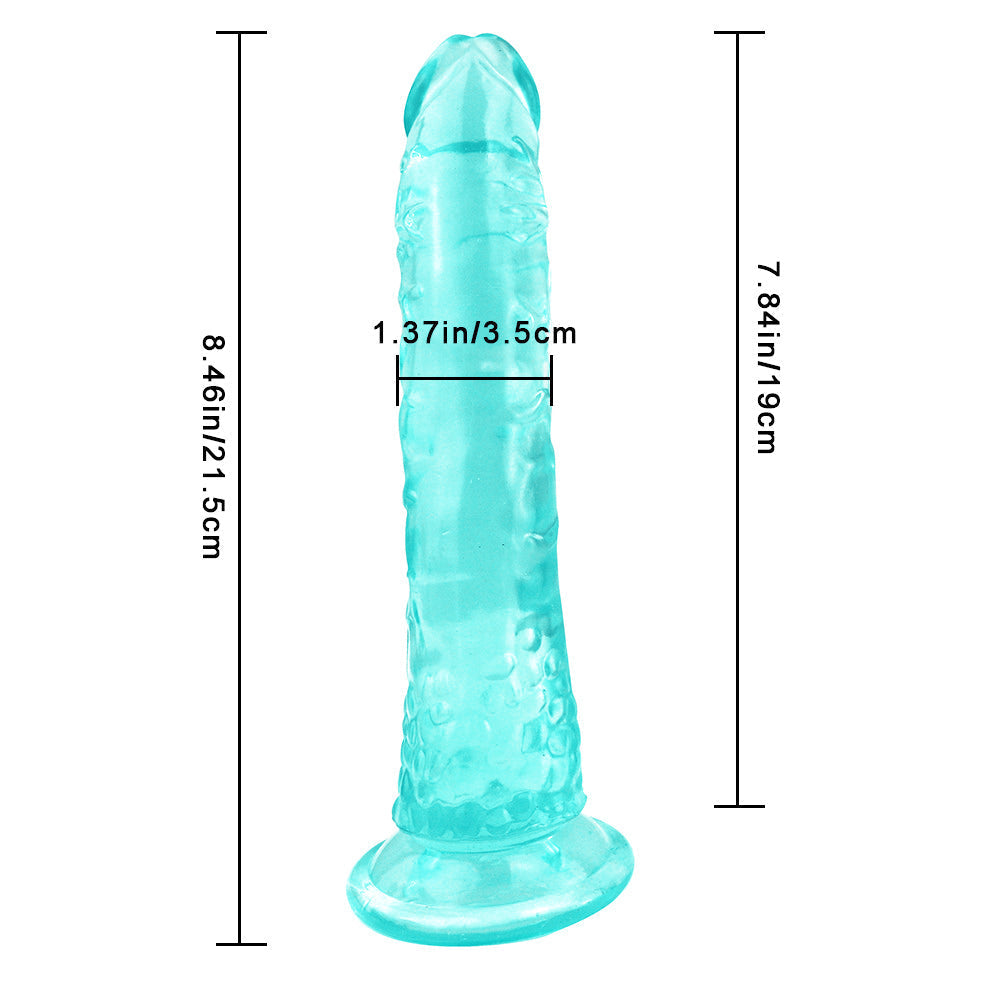 Groene Dildo Met Zuignap 21 cm Gebogen